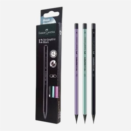 [FABER-CASTELL 311832] FABER-CASTELL Tri-Graphite Black Pencil 2B x 12