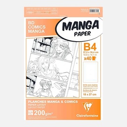 [CLAIREFONTAINE 94048C] CLAIREFONTAINE Plances Layout Manga Paper 200gsm 6-Square Frame B4 x 40