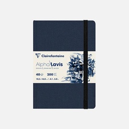 [CLAIREFONTAINE 975960C] CLAIREFONTAINE Alpha Lavis Ink Drawing Smooth Drawing Paper Book 200gsm A6 x 40