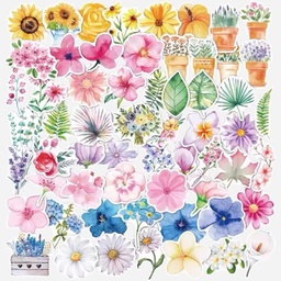 OVJ Waterproof Sticker Summer Flowers x 50