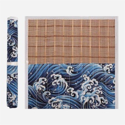 [OVJ 100124581673] OVJ Bamboo Brush Roll For Long Brush Blue