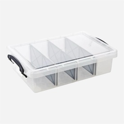 [OVJ 6935457690173] OVJ Plastic Storage Box Organiser 4-Compartment 38cm x 24cm x 10cm