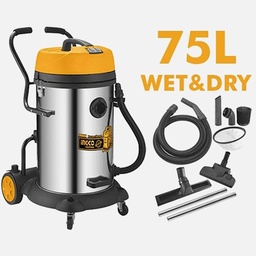 [INGCO VC24751] INGCO Wet & Dry Vacuum Cleaner With Twin Motor 75 Litres 2400W