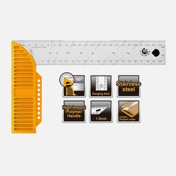 [INGCO HAS123002] INGCO Stainless Steel Try Square 12"/30cm