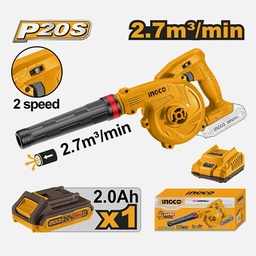 [INGCO CABLI200181] INGCO Cordless Li-Ion 20V Blower 1 x 2.0AH + Charger