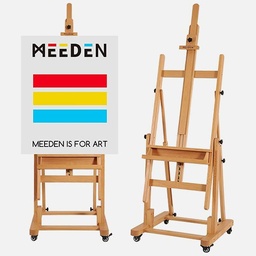 [MEEDEN AFE-6018-YM] MEEDEN Beechwood Deluxe H-Frame Studio Easel (Canvas Up To 2.1m; Installation Not Included)