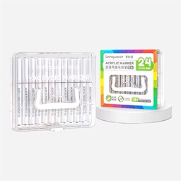 [LANGUO M720-22] LANGUO Acrylic Brush Marker Acrylic Box Set x 24