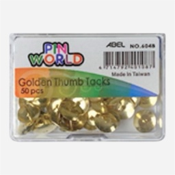 [ABEL 604B] ABEL Golden Thumb Tack x 50