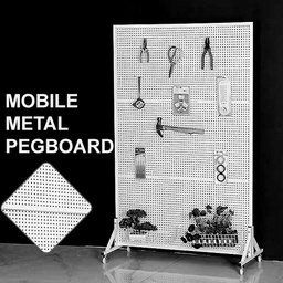 OVJ Pegboard Single Sided 40cm x 100cm x 180cm White