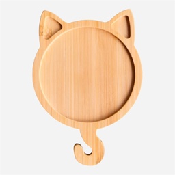 OVJ Bamboo Coaster Circle Cat Hanger 11cm x 17cm