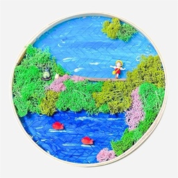 [OVJ 8888888831132] OVJ Bamboo Tray Nature Scene 22cm Kit - Summer Break