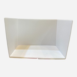 OVJ Plastic Corrugated Board Closed Box 3mm x 30cm x 30cm x 30cm White