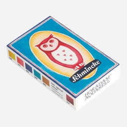 [SCHMINCKE 74671097] SCHMINCKE Horadam Watercolor 1/2 Pan Match Box Set x 6 (Included A Special Color Cochineal Red)