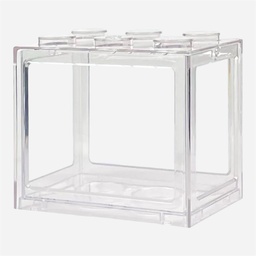 OVJ Acrylic Brick Fish Tank Box 10cm x 13cm x 16cm Transparent