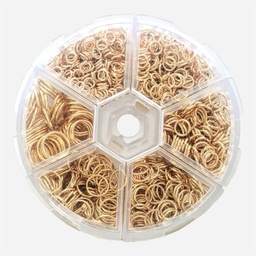 [OVJ 8888888823565] OVJ Jump Ring Gold Set x 1390