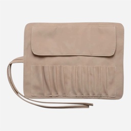 [OVJ 8888888828280] OVJ Leather Brush Roll For 12 Brushes Khaki