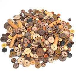 OVJ Plastic Buttons Wood x 500