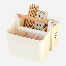 [OVJ 6935946264113] OVJ Plastic Organiser With Wooden Handle 16cm