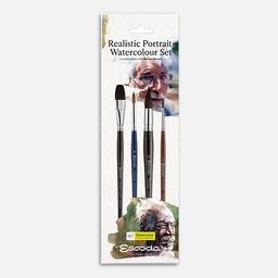 [ESCODA 787230000] ESCODA Realistic Portrait Watercolor Brush Set x 4 By Marcos Beccari