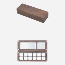 [OVJ 8888888828180] OVJ Walnut Box Palette With Magnetic Closure 12-Pan