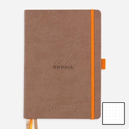 [RHODIA 118573] RHODIA White Paper Hardcover Dot Goal Book 90gsm A5 x 120 Taupe