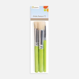 [AVENUE MANDARINE 42462] AVENUE MANDARINE Stencil Brush Set x 3