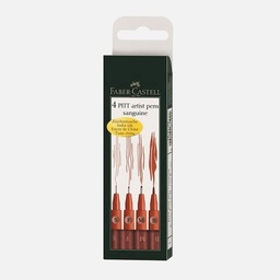 [FABER-CASTELL 167102] FABER-CASTELL Pitt Artist Pen Sanguine Set x 4
