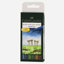 [FABER-CASTELL 167105] FABER-CASTELL Pitt Brush Pen Landscape Set x 6