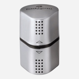 [FABER-CASTELL 183800] FABER-CASTELL Grip 2001 Pencil Sharpener 3-Hole Silver