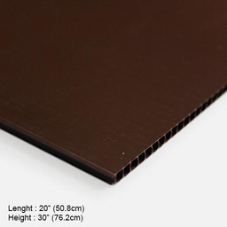 OVJ Plastic Corrugated Board 3mm x 50cm x 75cm Brown