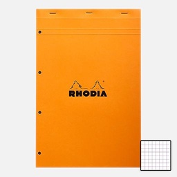 [RHODIA 20200C] RHODIA Basics Punched Graph Notepad 80gsm A4+ x 80 Orange