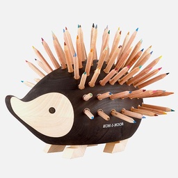 [KOH-I-NOOR 9960V96001KK] KOH-I-NOOR Wooden Hedgehog Brown (96 Color Pencils Included)