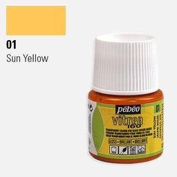 [PEBEO 111001] PEBEO Vitrea 160 Water-Based Glass Paint 45ml 01 Sun Yellow