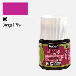 [PEBEO 111006] PEBEO Vitrea 160 Water-Based Glass Paint 45ml 06 Bengal Pink