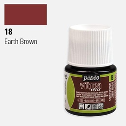 [PEBEO 111018] PEBEO Vitrea 160 Water-Based Glass Paint 45ml 18 Earth Brown