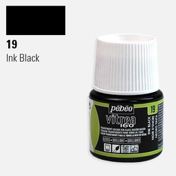 [PEBEO 111019] PEBEO Vitrea 160 Water-Based Glass Paint 45ml 19 Ink Black