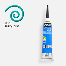 [PEBEO 114063] PEBEO Vitrea 160 Glass Outliner 20ml Turquoise