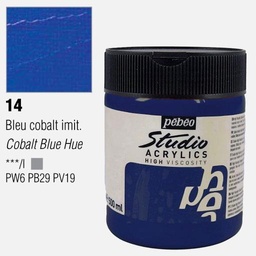 [PEBEO 171014] PEBEO Studio Acrylic Paint 500ml 14 Opaque Cobalt Blue Hue