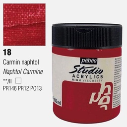 [PEBEO 171018] PEBEO Studio Acrylic Paint 500ml 18 Naphtol Carmine