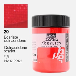[PEBEO 171020] PEBEO Studio Acrylic Paint 500ml 20 Quinacridone Scarlet