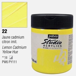 [PEBEO 171022] PEBEO Studio Acrylic Paint 500ml 22 Lemon Cadmium Yellow Hue
