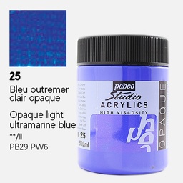 [PEBEO 171025] PEBEO Studio Acrylic Paint 500ml 25 Light Ultramarine Blue