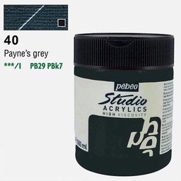 [PEBEO 171040] PEBEO Studio Acrylic Paint 500ml 40 Payne’s Grey