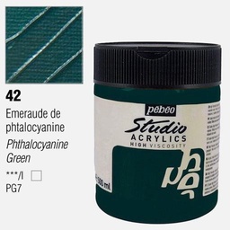 [PEBEO 171042] PEBEO Studio Acrylic Paint 500ml 42 Phthalocyanine Emerald