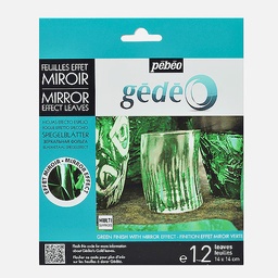 [PEBEO 766547] PEBEO Gedeo Mirror Effect Green Leaves x 12