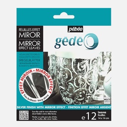 [PEBEO 766550] PEBEO Gedeo Mirror Effect Silver Leaves x 12