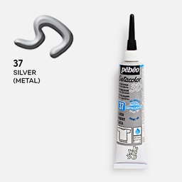 [PEBEO 557037] PEBEO Setacolor 3D Metal 20ml Silver