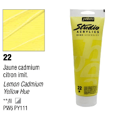 [PEBEO 831022] PEBEO Studio Acrylic 100ml 22 Lemon Cadmium Yellow Hue