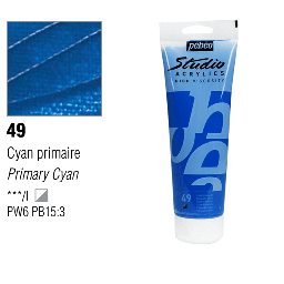 [PEBEO 837049] PEBEO Studio Acrylic 100ml 49 Opaque Primary Cyan