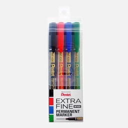 [PENTEL NF450-4] PENTEL Marcador Permanent Marker Extra Fine Tip Set x 4